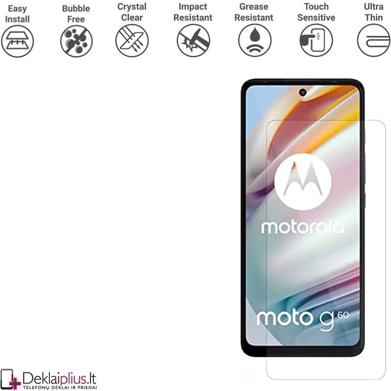 Ekrano grūdintas stiklas (telefonui Motorola Moto G60/G60S) Ekrano grūdintas stiklas (telefonui Motorola Moto G60/G60S)